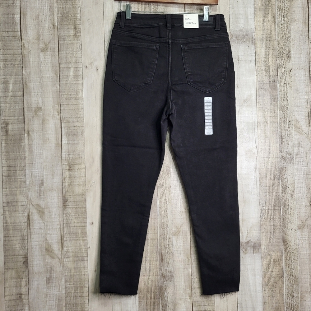 Denver Hayes High Rise Skinny Crop Jeans. Black Size 10 - Picture 2 of 13